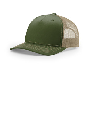 Richardson Five-Panel Trucker 112FP — Army Olive/ Tan