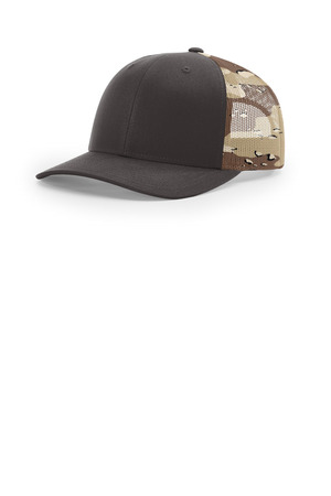 Richardson Printed Mesh Trucker 112PM — Brown/ Desert Camo