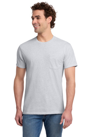 Jerzees ® - Dri-Power ® 50/50 Cotton/Poly Pocket T-Shirt. 29MP — Ash