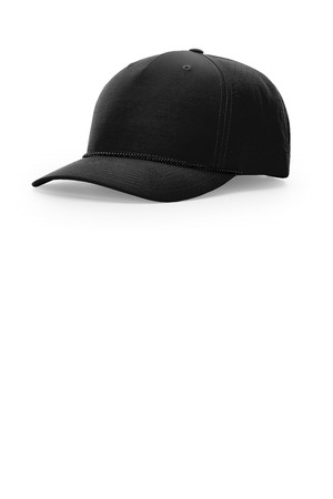 Richardson Laser Perf Performance Rope Cap 355 — Black/ Black Grey