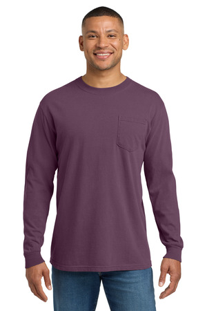 COMFORT COLORS ® Heavyweight Ring Spun Long Sleeve Pocket Tee. 4410 — Berry