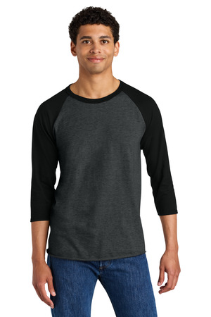Jerzees ® Unisex Premium Blend Combed Ring Spun 3/4-Sleeve Raglan 560R — Black Ink Heather/ Black Ink