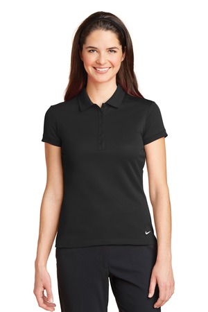 Nike Women's Dri-FIT Solid Icon Pique Modern Fit Polo. 746100 — Black