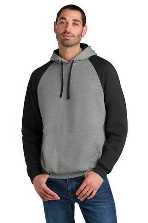 Jerzees ® Unisex NuBlend ® Colorblock Raglan Hoodie Sweatshirt 96C — Oxford/ Black