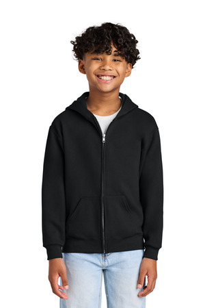 Jerzees ® - Youth NuBlend ® Full-Zip Hooded Sweatshirt. 993B — Black