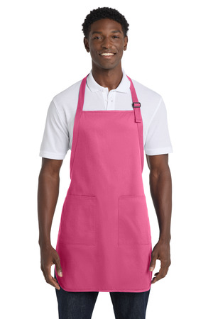 Port Authority ® Full-Length Apron with Pockets. A500 — Awareness Pink