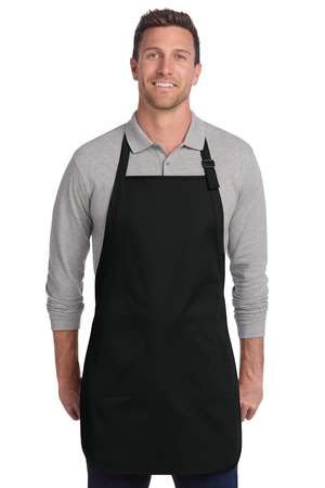 Port Authority ® Full-Length Two-Pocket Bib Apron. A600 — Black