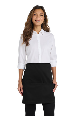 Port Authority ® Easy Care Half Bistro Apron with Stain Release. A706 — Black
