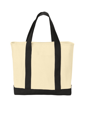 Port Authority ® - Ideal Twill Two-Tone Shopping Tote. B400 — Natural/ Black