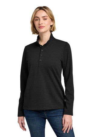 Brooks Brothers ® Women's Mid-Layer Stretch 1/2-Button BB18203 — Black Heather