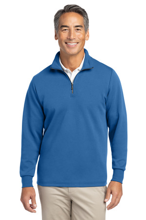 Brooks Brothers ® Double-Knit 1/4-Zip BB18206 — Charter Blue
