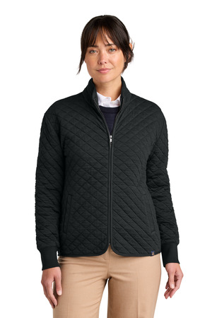 Brooks Brothers ® Women's Diamond Quilt Full-Zip BB18213 — Deep Black