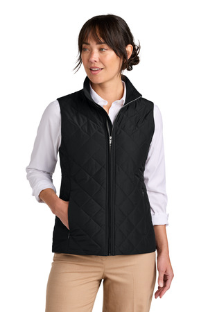 Brooks Brothers ® Women's Quilted Vest BB18603 — Deep Black