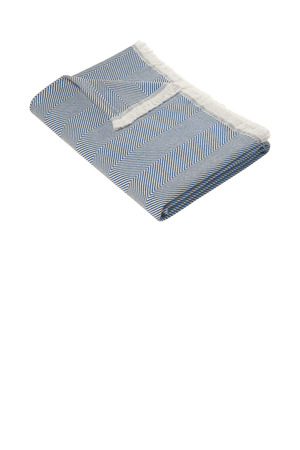 Brooks Brothers ® Coastal Throw BB19001 — Compass Blue/ Parchment