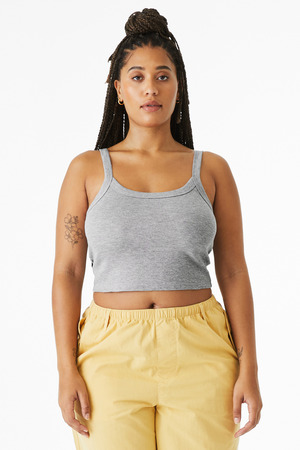 BELLA+CANVAS ® Women's Micro Rib Spaghetti Strap Tank BC1012 — Athletic Heather