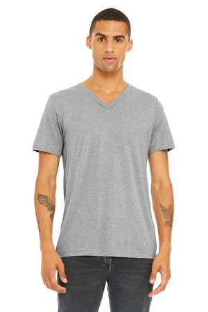 BELLA+CANVAS ® Unisex Triblend Short Sleeve V-Neck Tee. BC3415 — Athletic Grey Triblend
