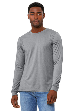 BELLA+CANVAS ® Unisex Heather CVC Long Sleeve Tee BC3501CVC — Athletic Heather