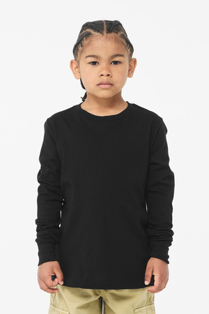 BELLA+CANVAS ® Youth Jersey Long Sleeve Tee BC3501Y — Black