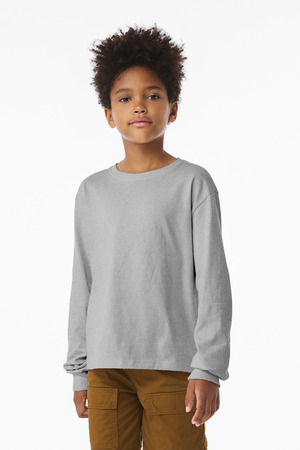 BELLA+CANVAS ® Youth 6-Ounce Heavyweight Long Sleeve Tee BC3511Y — Athletic Heather