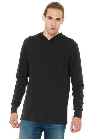 BELLA+CANVAS ® Unisex Jersey Long Sleeve Hoodie. BC3512 — Black