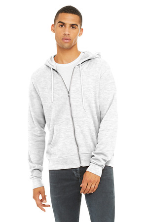 BELLA+CANVAS ® Unisex Sponge Fleece Full-Zip Hoodie. BC3739 — Ash