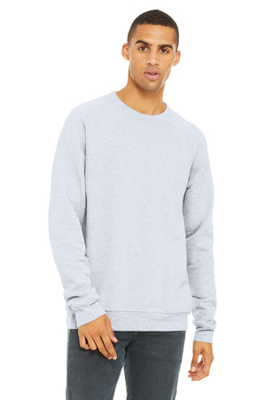 BELLA+CANVAS ® Unisex Sponge Fleece Raglan Sweatshirt. BC3901 — Ash