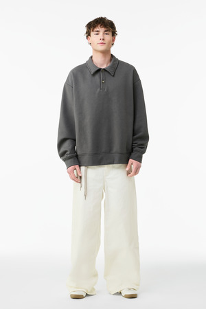 BELLA+CANVAS ® Unisex 10-Ounce Polo Sweatshirt BC4741 — Asphalt