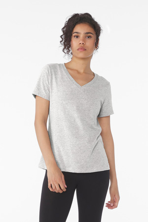 BELLA+CANVAS ® Women's Relaxed Heather CVC V-Neck Tee BC6405CVC — Athletic Heather
