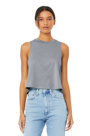 BELLA+CANVAS ® Women's Racerback Cropped Tank. BC6682 — Athletic Heather