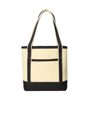 Port Authority ® Medium Cotton Canvas Tote. BG412 — Natural/ Black