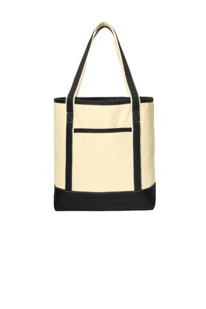 Port Authority ® Large Cotton Canvas Tote. BG413 — Natural/ Black