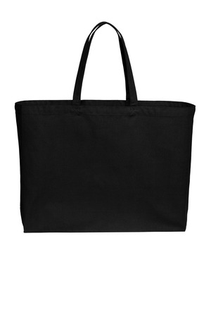 Port Authority ® Cotton Canvas Jumbo Tote BG427 — Deep Black