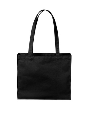 Port Authority ® Cotton Canvas Shopper Tote BG428 — Deep Black