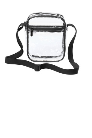 Port Authority ® Clear Crossbody Bag BG931 — Clear/ Black