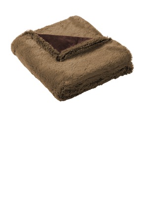 Port Authority ® Faux Fur Blanket. BP45 — Fawn/ Espresso Brown