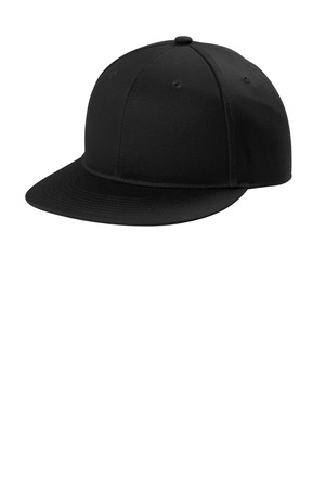 Port Authority ® Snapback Flat Bill Cap C406 — Black