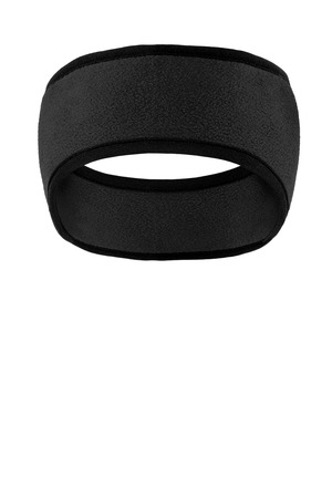 Port Authority ® Two-Color Fleece Headband. C916 — Black/ Black