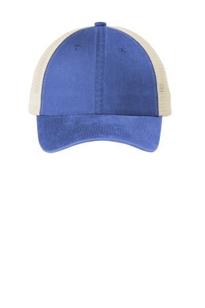 Port Authority ® Beach Wash ® Mesh Back Cap. C943 — Blue Moon/ Stone
