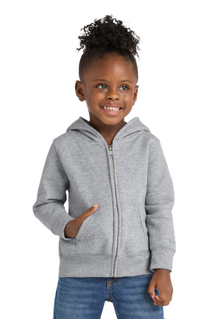 Port & Co ® Toddler Core Fleece Full-Zip Hooded Sweatshirt. CAR78TZH — Athletic Heather