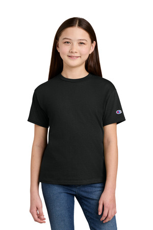 Champion ® Youth Jersey Short Sleeve Tee CH1081 — Black