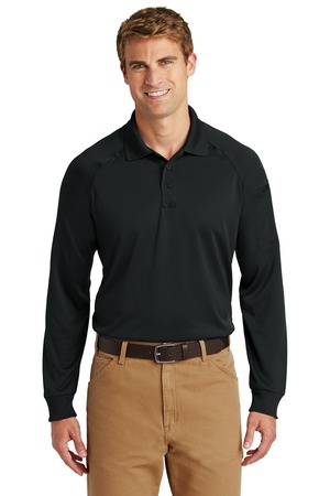 CornerStone ® - Select Long Sleeve Snag-Proof Tactical Polo. CS410LS — Black