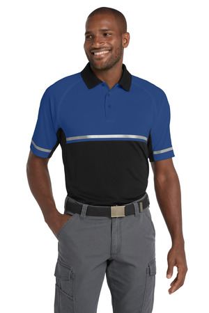 CornerStone ® Select Lightweight Snag-Proof Enhanced Visibility Polo CS423 — Royal/ Black