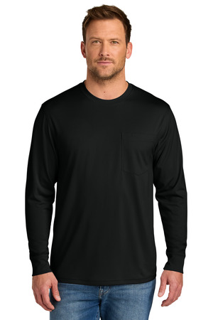 CornerStone ® Workwear Pro Long Sleeve Pocket Tee CS440LSP — Black