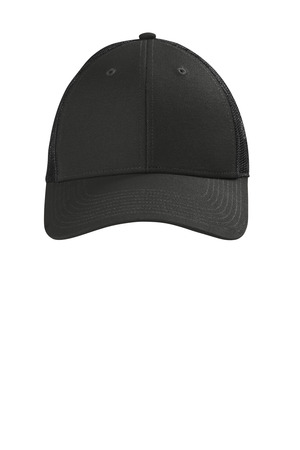 CornerStone ® Canvas Mesh Back Cap. CS811 — Black