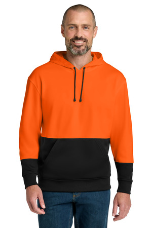 CornerStone ® Enhanced Visibility Fleece Pullover Hoodie CSF01 — Safety Orange