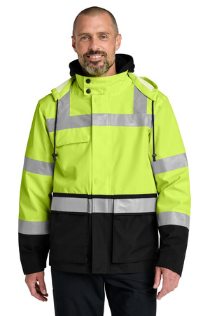 CornerStone ® ANSI 107 Class 3 Waterproof Ripstop 3-In-1 Parka CSJ502 — Safety Yellow