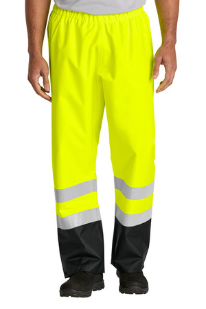 CornerStone ® ANSI Class E Pull-On Rain Pant CSP504 — Safety Yellow/ Black