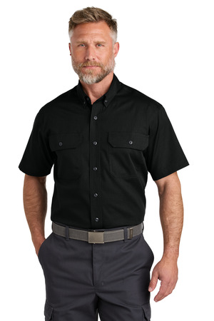 CornerStone ® Short Sleeve Select Ripstop Shirt CSW175 — Black