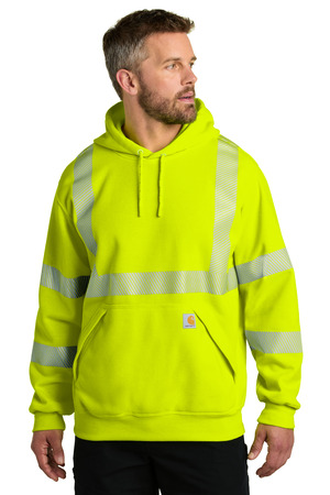 Carhartt ® ANSI 107 Class 3 Hooded Sweatshirt CT104987 — Brite Lime