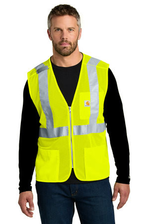 Carhartt ® ANSI Class 2 Mesh Zip-Front Vest CT106171 — Brite Lime